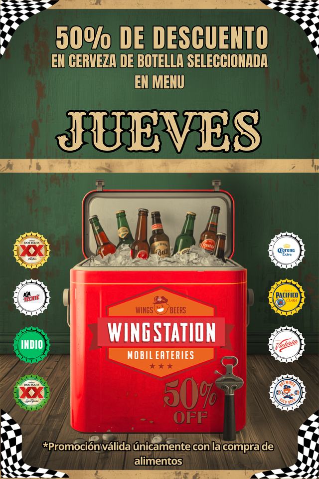 Jueves 50% en cerveza de botella